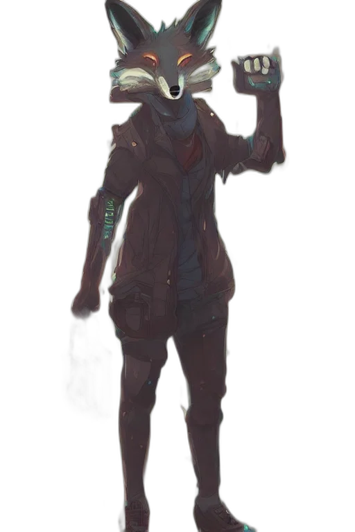 mask, jacket, staff, robot transparent PNG cut-out