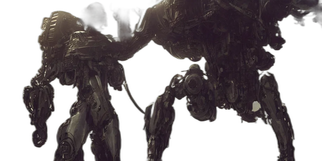 robot, creature, weapon, concept art transparent PNG cut-out