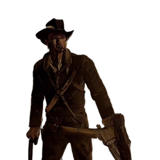 staff, weapon, hat, jacket transparent PNG cut-out