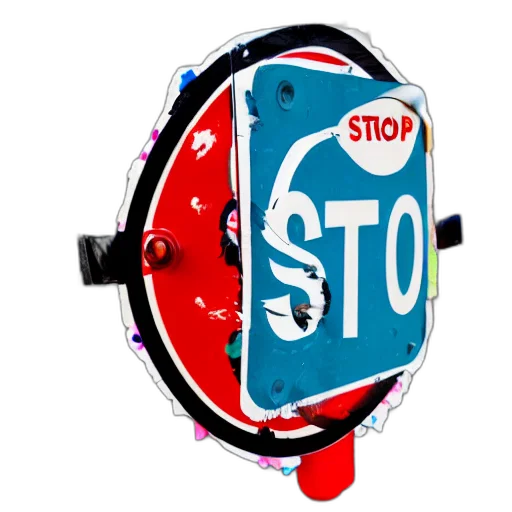 staff, stop, sign, covered transparent PNG cut-out