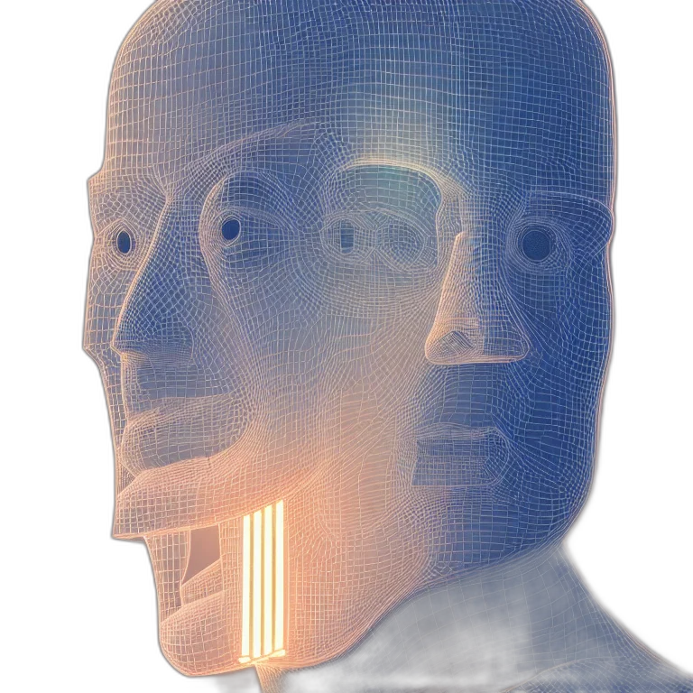 robot, face, mask, creature transparent PNG cut-out