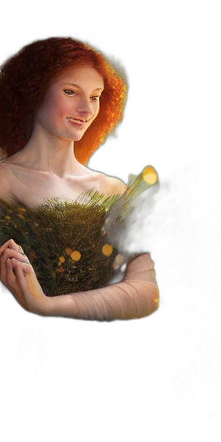 dress, crown, fantasy art, concept art, photorealistic, 3d render, underwater, fire transparent PNG cut-out