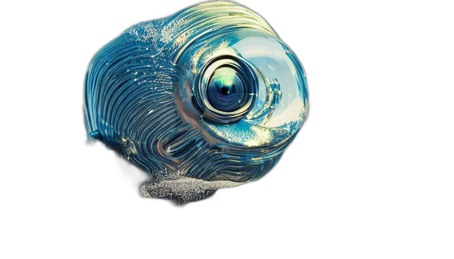 animal, creature, mask, jewelry, 3d render, photorealistic, concept art, blue transparent PNG cut-out