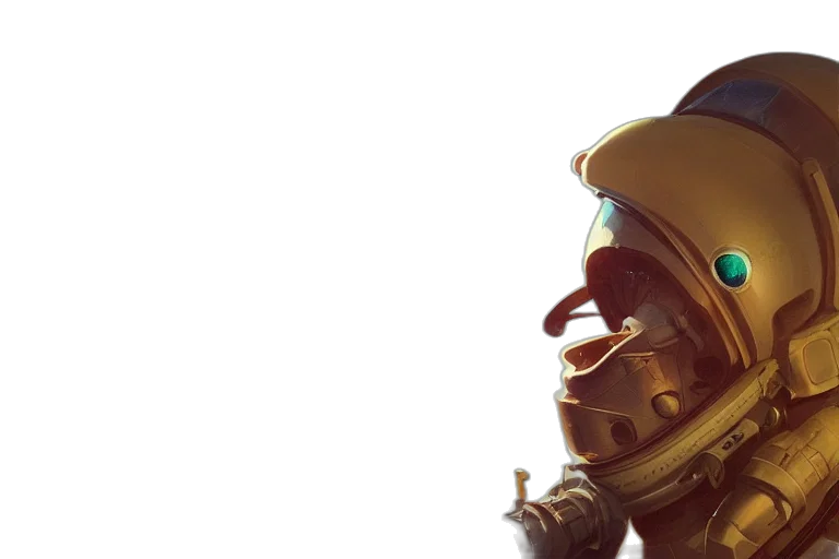 robot, mask, weapon, concept art, 3d render, fantasy art, cyberpunk, outer space transparent PNG cut-out
