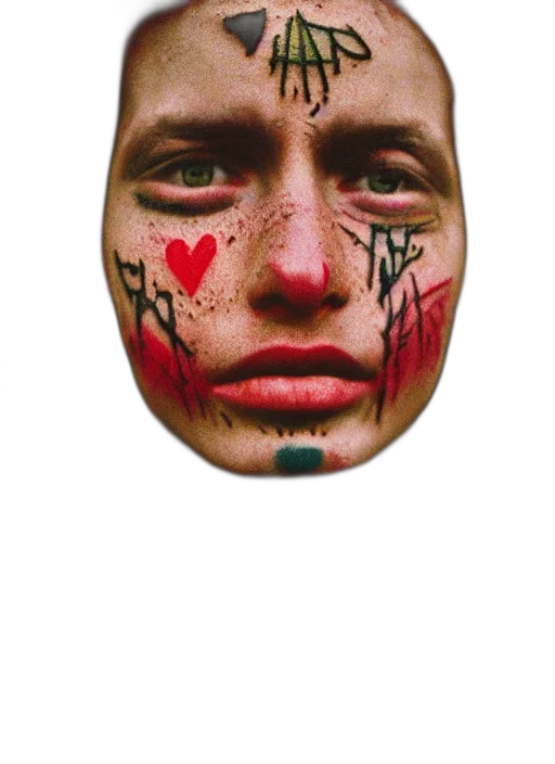 mask, face, crown, jewelry, photorealistic, detailed, color, analog transparent PNG cut-out