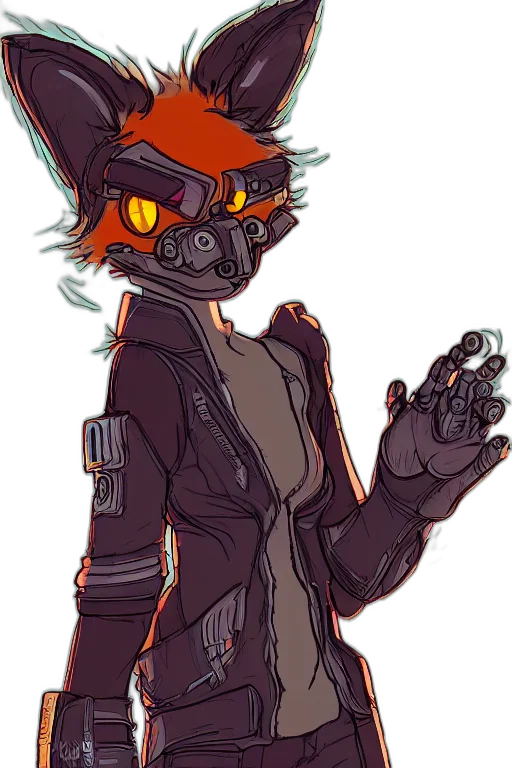 robot, mask, staff, jacket transparent PNG cut-out