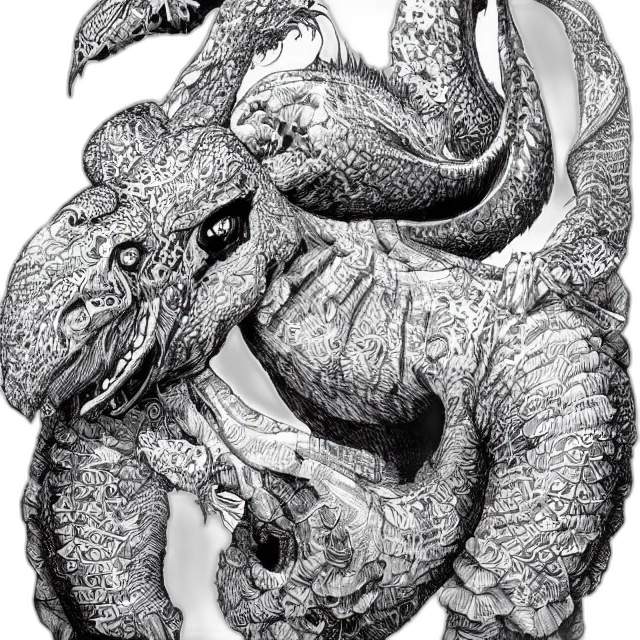 dragon, creature, animal, sword transparent PNG cut-out