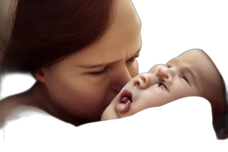 face, photorealistic, 3d render, oil painting transparent PNG cut-out