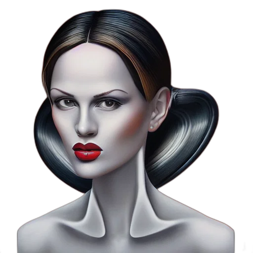 face, mask, hair, photorealistic transparent PNG cut-out