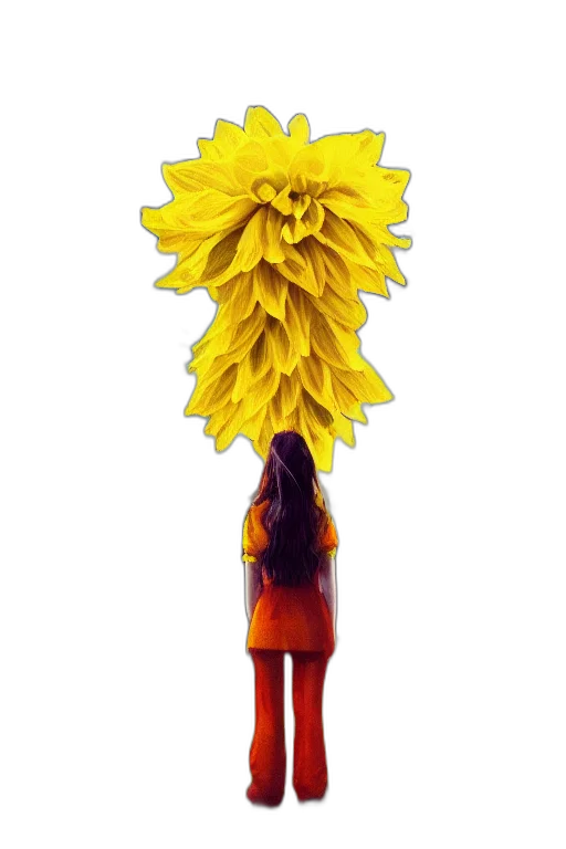 flower, staff, umbrella, dress, 3d render, concept art, photorealistic, pixel art transparent PNG cut-out