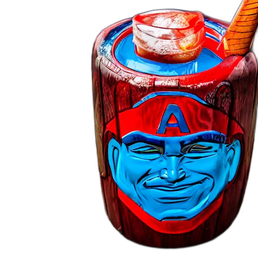 bottle, food, 3d render, photorealistic, closeup, photograph, glossy, captain transparent PNG cut-out