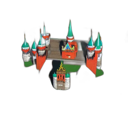 building, 3d render, concept art, pixel art transparent PNG cut-out