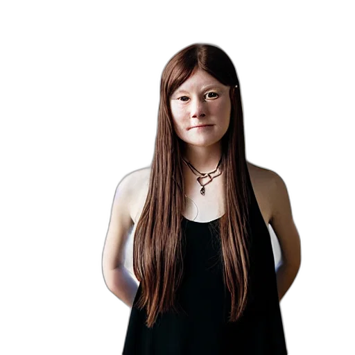 staff, hair, dress, face transparent PNG cut-out