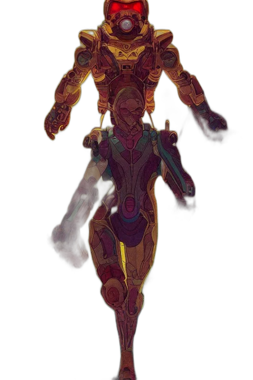 robot, mask, creature, concept art transparent PNG cut-out