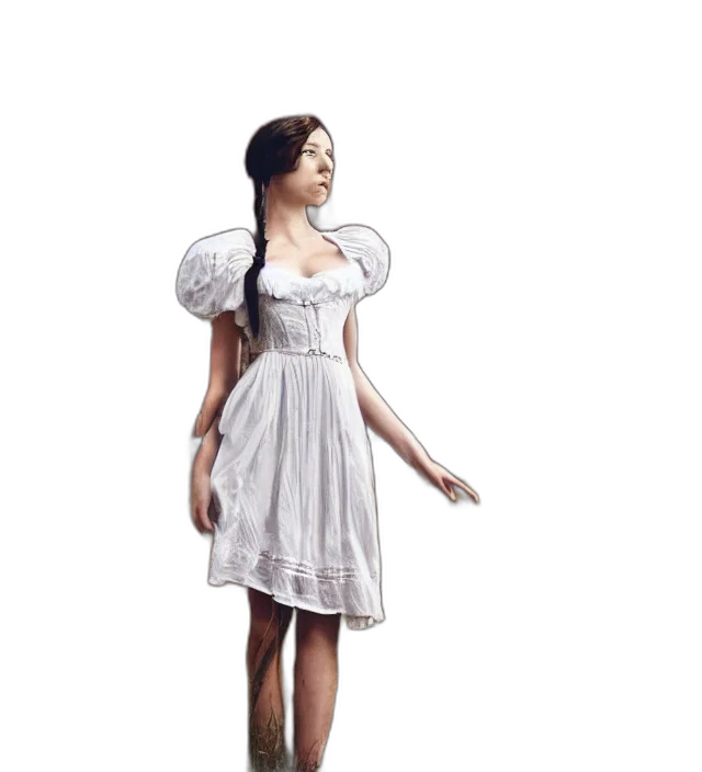dress, staff, robot, concept art transparent PNG cut-out