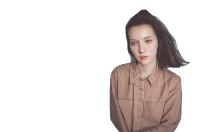 jacket, face, dress, hair transparent PNG cut-out