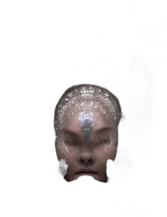 face, mask, crown, robot transparent PNG cut-out