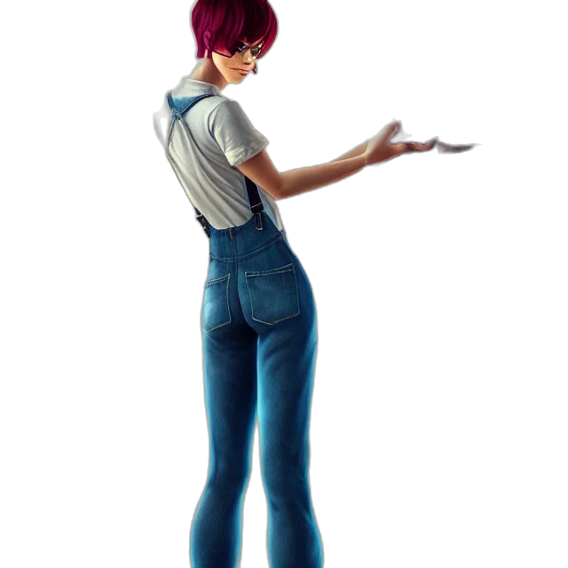 staff, jacket, dress, robot, concept art, 3d render, cartoon, photorealistic transparent PNG cut-out