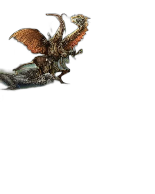 dragon, creature, staff, animal transparent PNG cut-out
