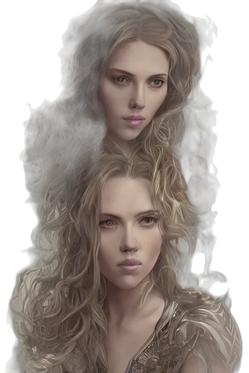 face, hair, crown, photorealistic, fantasy art, concept art, oil painting, fog transparent PNG cut-out