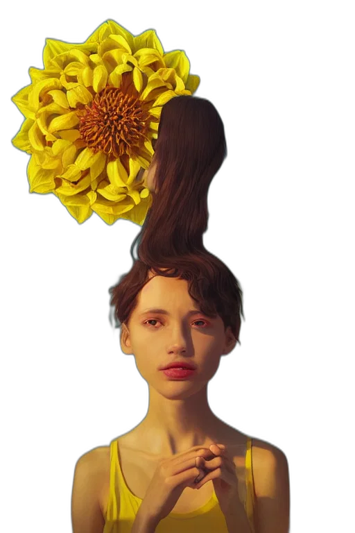 crown, flower, hair, hat, photorealistic, concept art, 3d render, oil painting transparent PNG cut-out