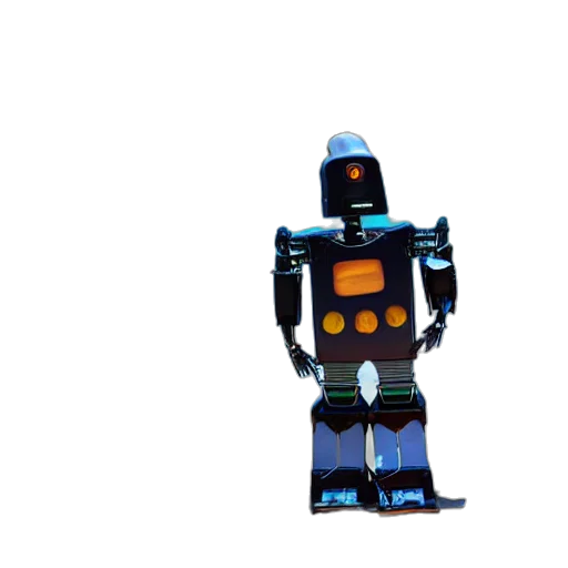 robot, jacket, creature, staff transparent PNG cut-out