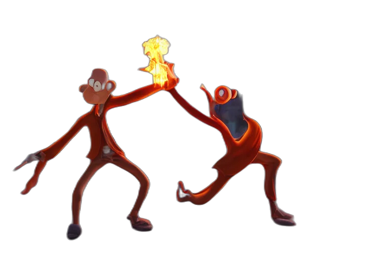 staff, concept art, 3d render, cartoon, fantasy art, fire, neon lights, sunset transparent PNG cut-out