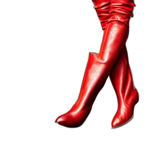 shoes, dress, weapon, robot, 3d render, photorealistic, concept art, red transparent PNG cut-out