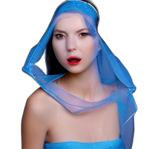 dress, hat, mask, umbrella, photorealistic, 3d render, concept art, fantasy art transparent PNG cut-out