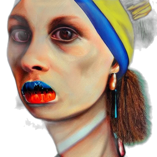 face, mask, hat, creature, photorealistic, concept art, fantasy art, watercolor transparent PNG cut-out