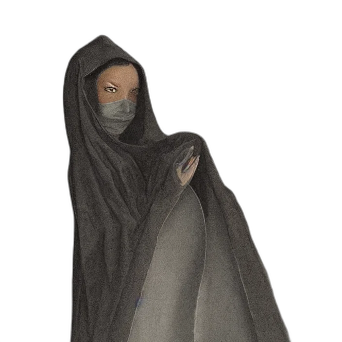 mask, dress, jacket, staff transparent PNG cut-out