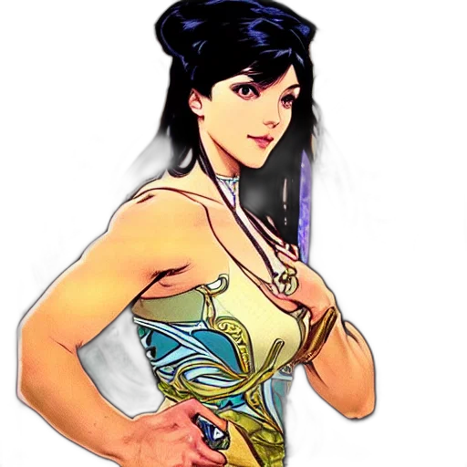 dress, jewelry, fantasy art, cartoon transparent PNG cut-out