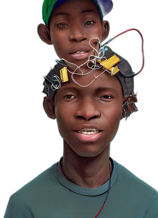face, crown, robot, jewelry, cyberpunk, photorealistic, 3d render, concept art transparent PNG cut-out