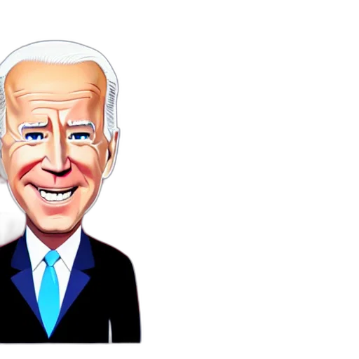 cartoon, joe, biden, charicature transparent PNG cut-out