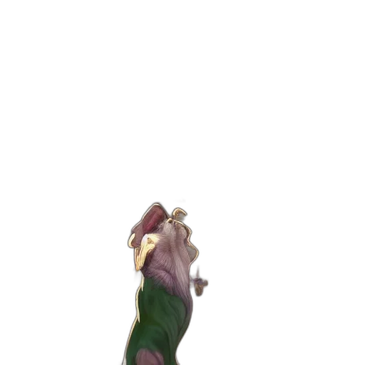 creature, staff, dress, dragon, concept art, pixel art, 3d render, fantasy art transparent PNG cut-out