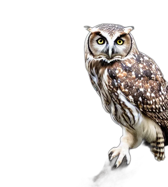 animal, creature, photorealistic, concept art, 3d render, fantasy art, photo, owl transparent PNG cut-out