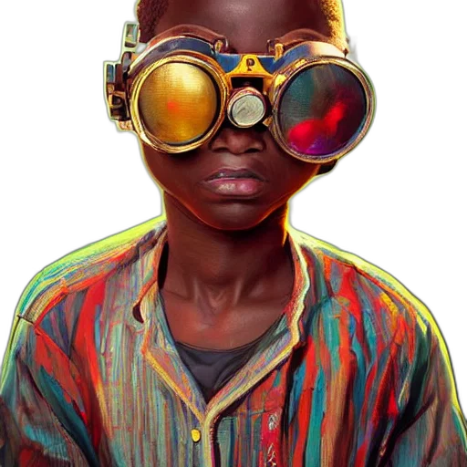 face, mask, robot, weapon, concept art, cyberpunk, photorealistic, comic book art transparent PNG cut-out