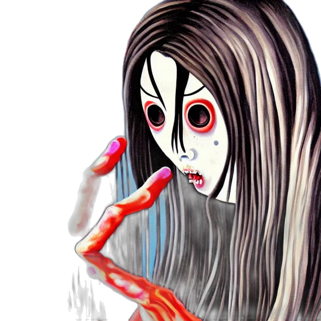 mask, staff, creature, hair transparent PNG cut-out