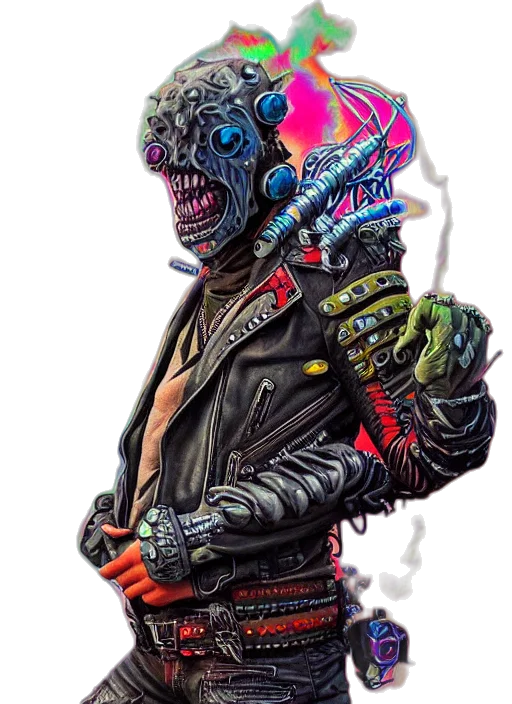 mask, jacket, creature, robot transparent PNG cut-out