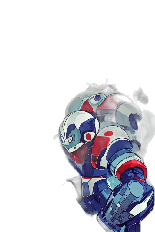 robot, mask, jacket, creature, concept art, 3d render, pixel art, comic book art transparent PNG cut-out