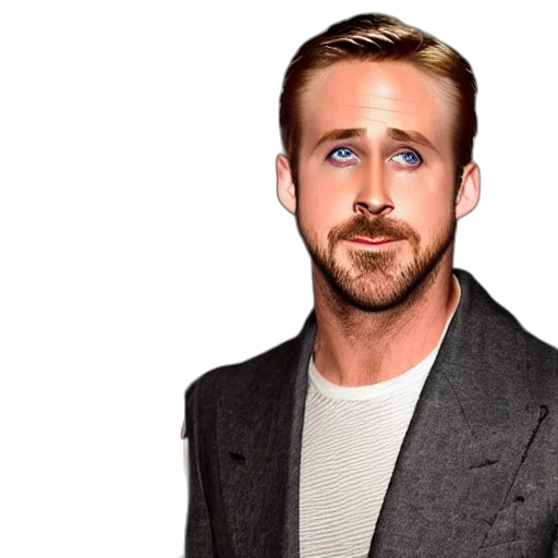 jacket, face, photorealistic, ryan transparent PNG cut-out