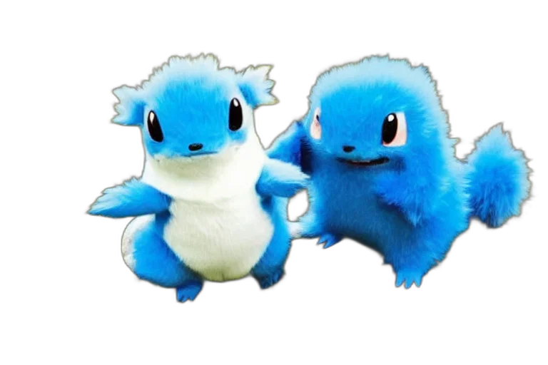 dragon, creature, animal, concept art, 3d render, pixel art, blue, real transparent PNG cut-out