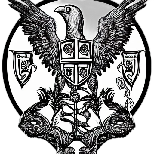 staff, crown, cartoon, monochrome, stoic, crow, within, circle transparent PNG cut-out