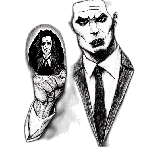 mask, comic book art, concept art, pencil sketch transparent PNG cut-out