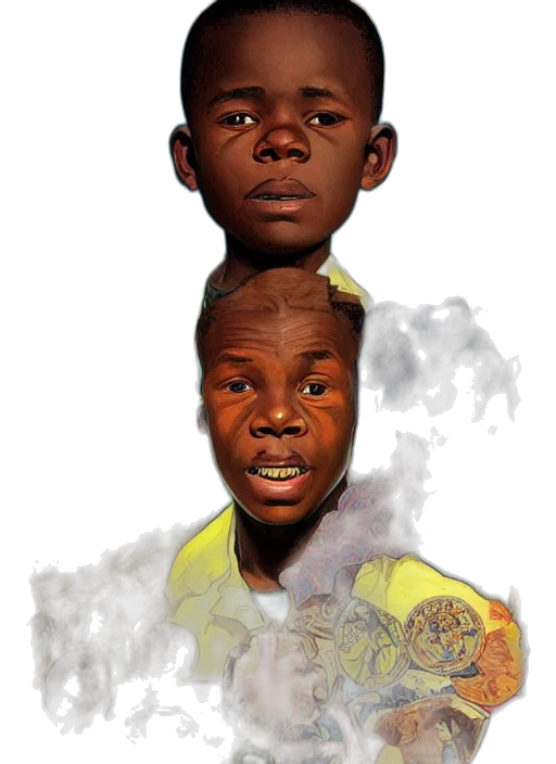 face, photorealistic, concept art, comic book art, fantasy art, fire, outer space, colourful transparent PNG cut-out