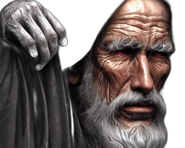 face, mask, fantasy art, photorealistic, concept art, comic book art, old, man transparent PNG cut-out
