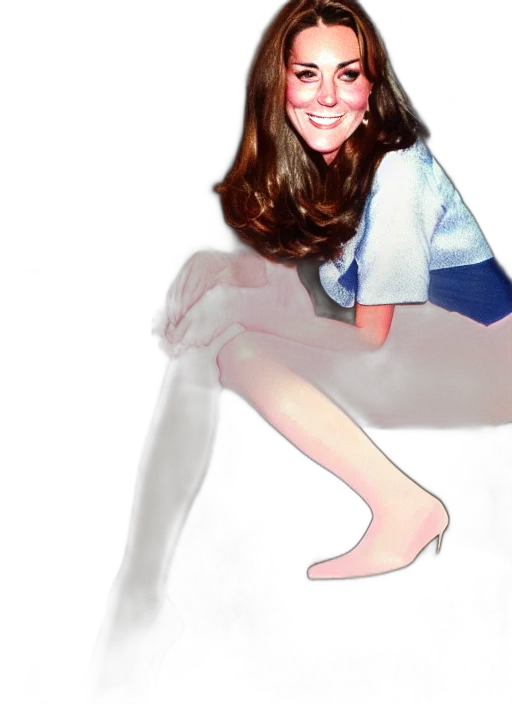 dress, face, hair, shoes transparent PNG cut-out