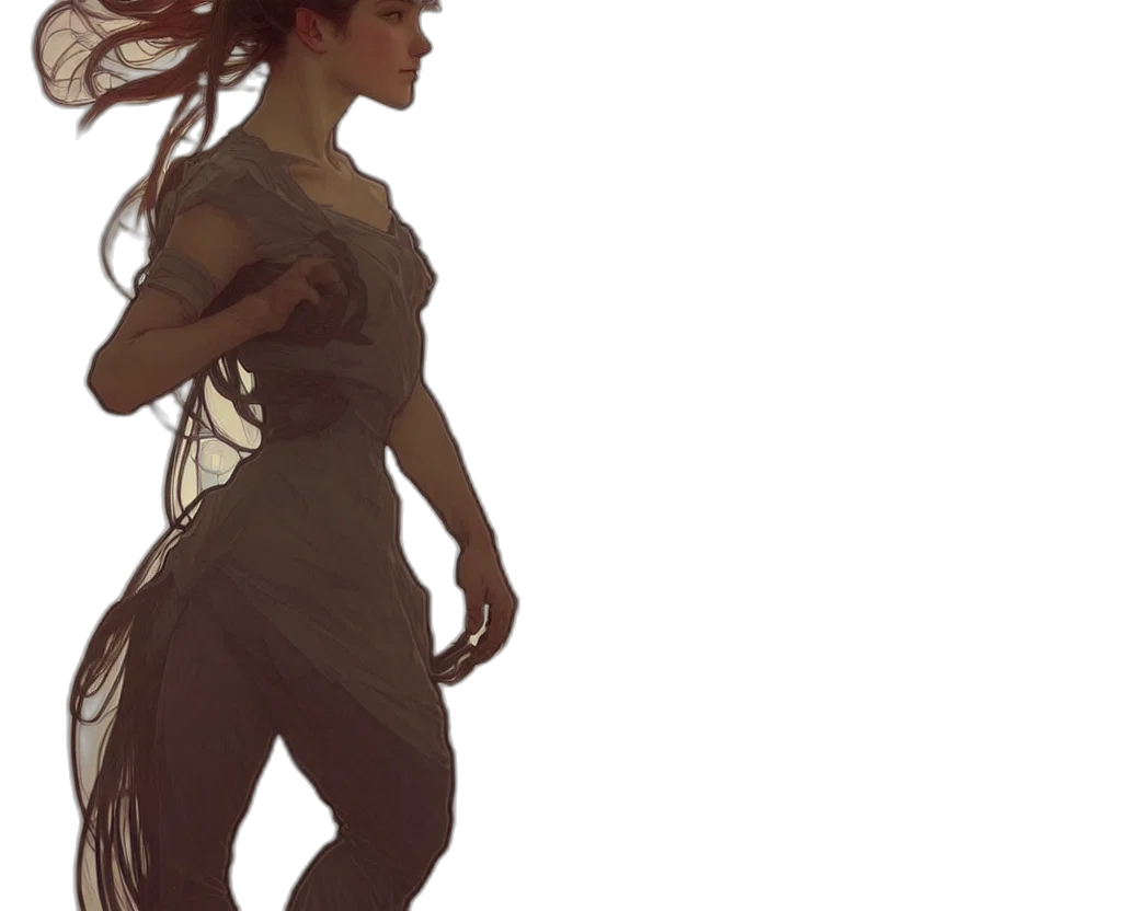 dress, hair, concept art, fantasy art transparent PNG cut-out