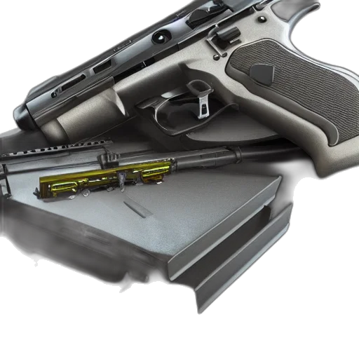 weapon, 3d render, gun, car transparent PNG cut-out