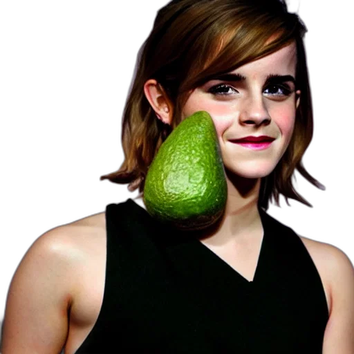food, face, creature, animal, photorealistic, green, emma, watson transparent PNG cut-out